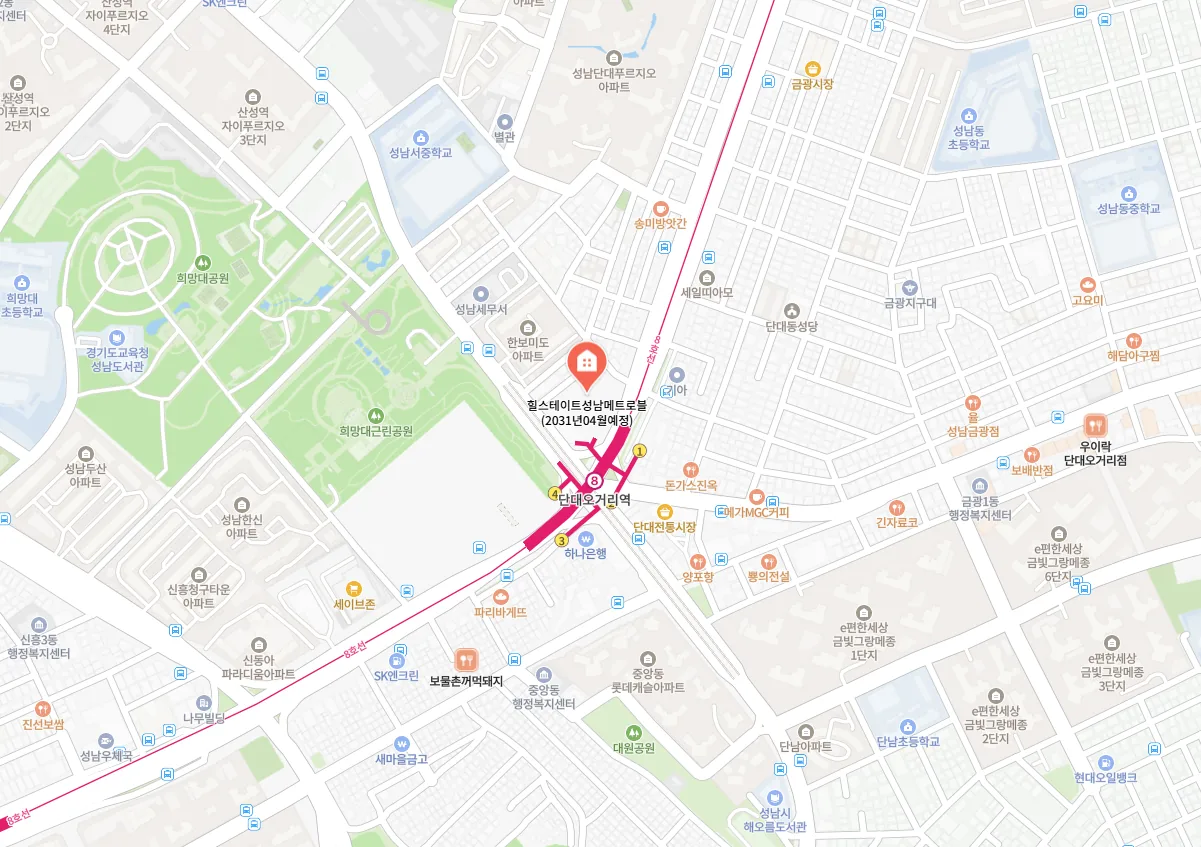 힐스테이트 성남 메트로블 입지환경